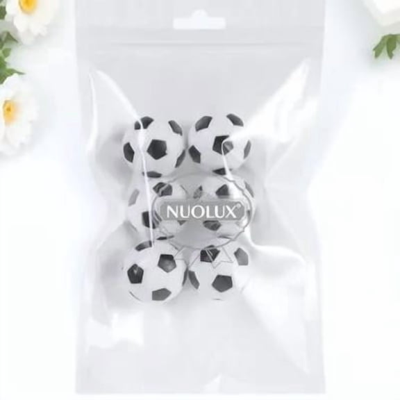 FOMIYES 6-Pack Black and White 32mm Table Football , Extra Replacement for Foosball Table Accessories