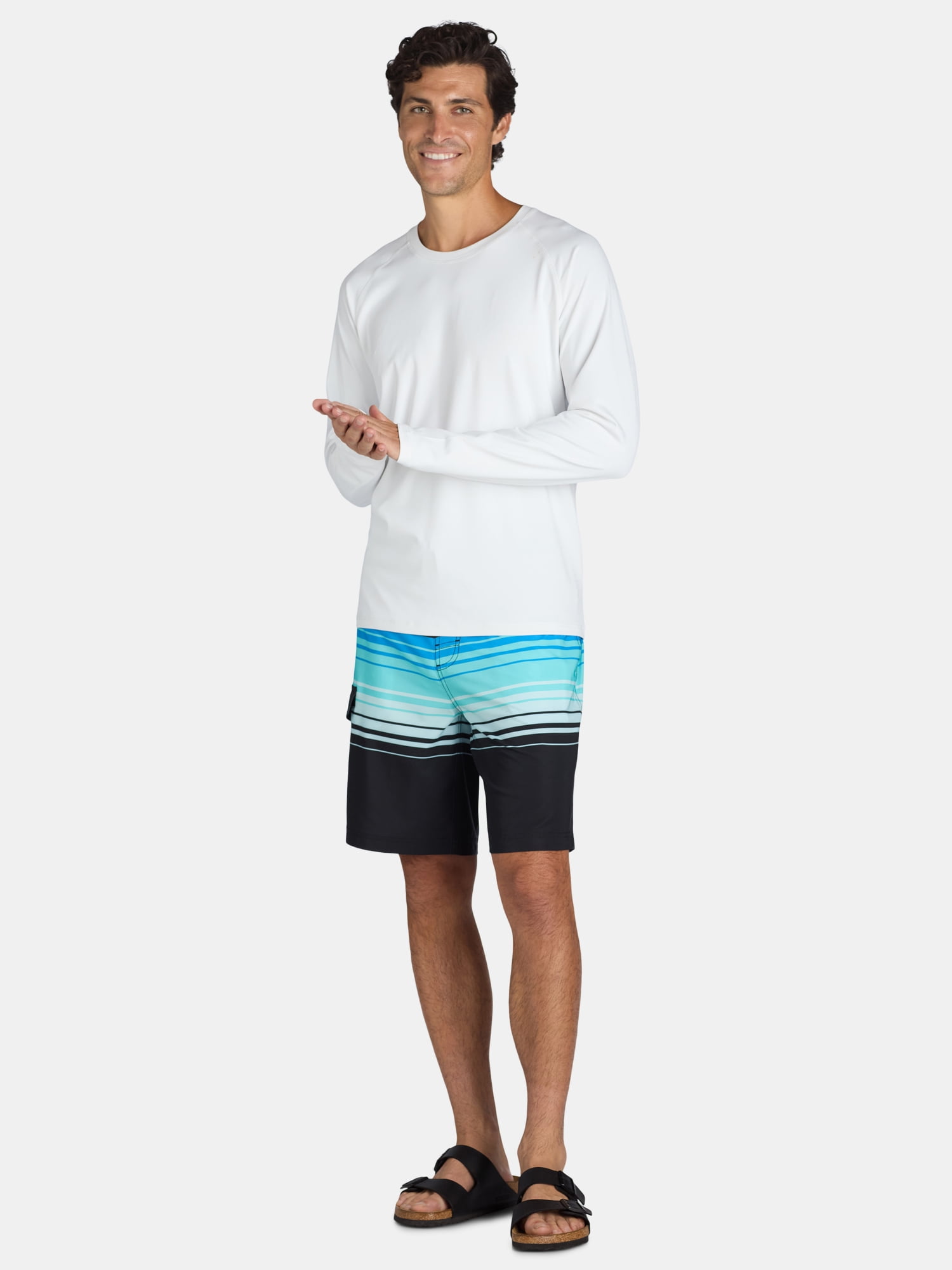 George Men's & Big Men's Sun Shirt with Long Sleeves, UPF 50+, Sizes S-3XL
