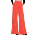 thumbnail image 4 of Utoimkio Women's Wide Leg Dress Pants Bell Bottom Work Pants High Waisted Elastic Business Casual Pants for Women, 4 of 8