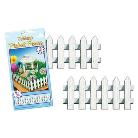Beistle 54875 Tabletop Picket Fence - Pack of 12