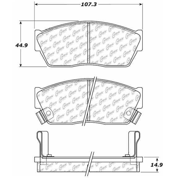 Centric (105.02760) Posi Quiet Brake Pad, Ceramic