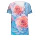 thumbnail image 4 of Top de Verano de las Mujeres, Cuello en V Moda Casual de Manga Corta Blusa, Primavera Y Verano Ligero Top, 4 of 9