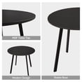 thumbnail image 5 of Ktaxon Modern Round Dining Table for 2~4, Simplistic 35.5" Kitchen Breakfast Table, Multifunctional Use Table for Small Space, Black, 5 of 9