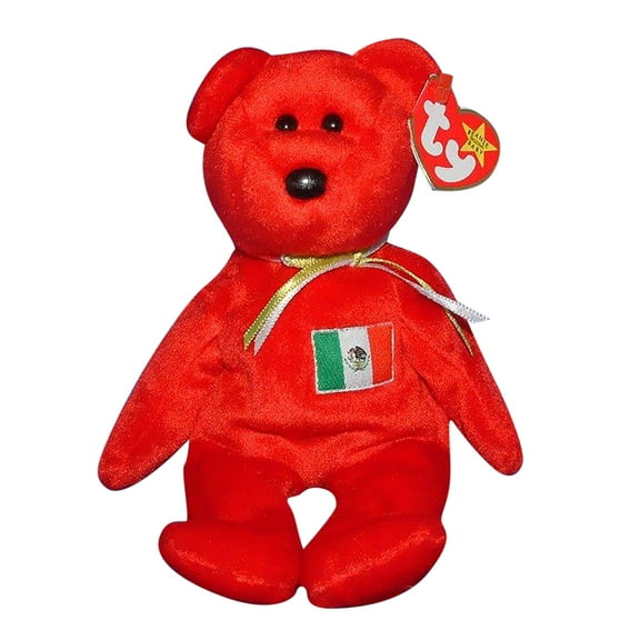 Ty Beanie Babies Osito the Bear Mexican Flag USA Exclusive Plush 1999