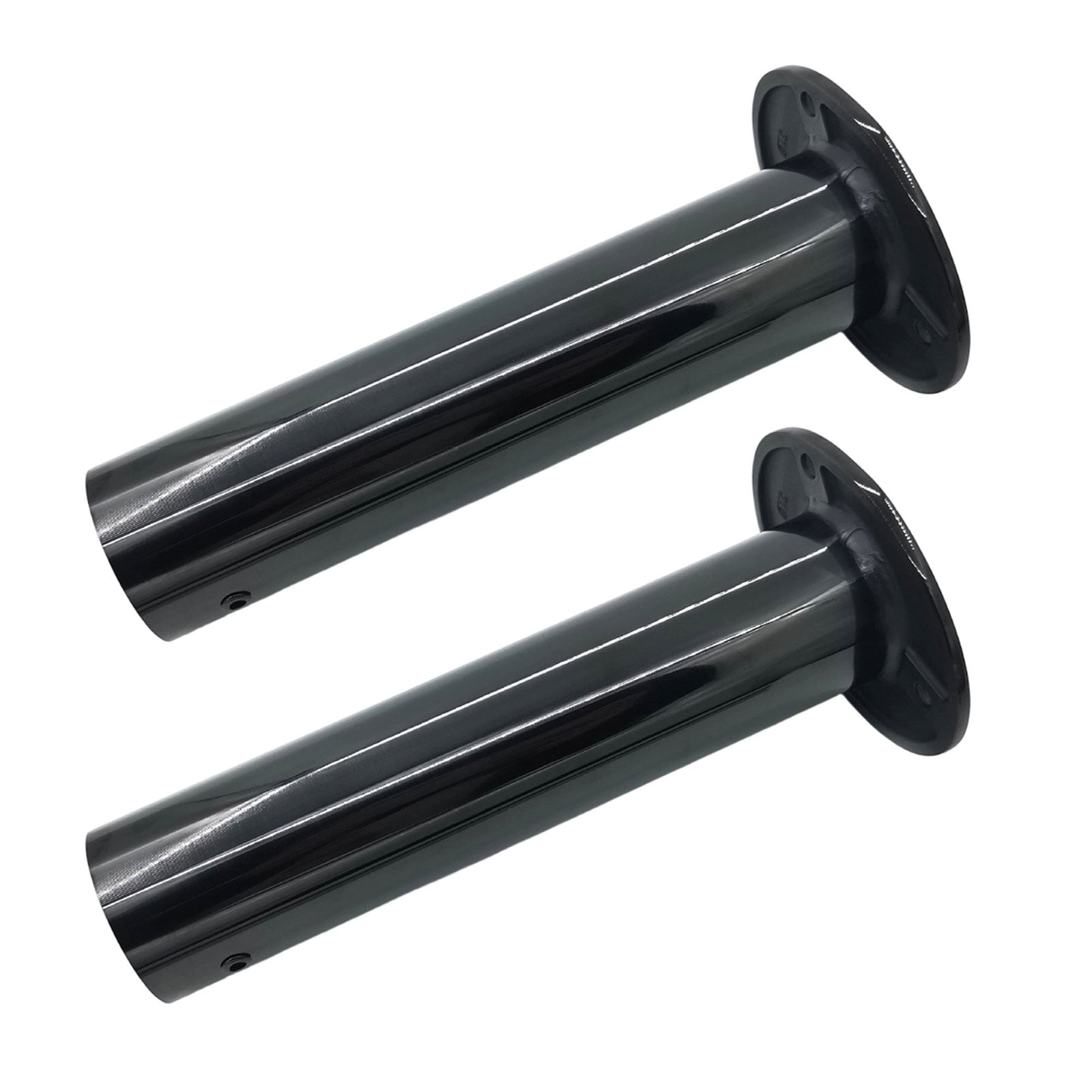 Stainless Steel Rod Holder Tube for Boat Fishing 90 Degree Oval Flange Insert 2 Pack for Marine Deck Mount Layout and Yacht Use Area