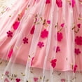 thumbnail image 6 of Rggeeun Girls Dresses Floral Embroidered Mesh Party Dress With Flutter Sleeves And Straps Toddler Kids Leisure Casual O-Neck Sundress, 6 of 9