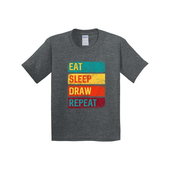 Inktastic Sketch Artist Eat Sleep Draw Repeat Youth T-Shirt