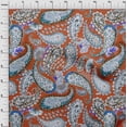 thumbnail image 4 of oneOone Polyester Spandex Orange Fabric Asian Paisley Fabric For Sewing Printed Craft Fabric By The Yard 56 Inch Wide, 4 of 4