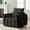 Black + Teddy +1 Seat, variant on 78 Inch Premium Teddy Fabric 3-Seat Sofa with 3 Back Pillows & Cushions, Solid Wood Frame, Oversized Upholstered Couch for Living Room, Bedroom, Apartment & Office,Off White