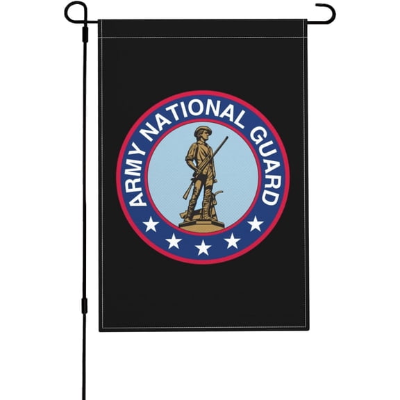 Army National Guard Seal Burlap Garden Flag 12x18 Double Sided Small Outside Yard Outdoor Seasonal Decorative Flag