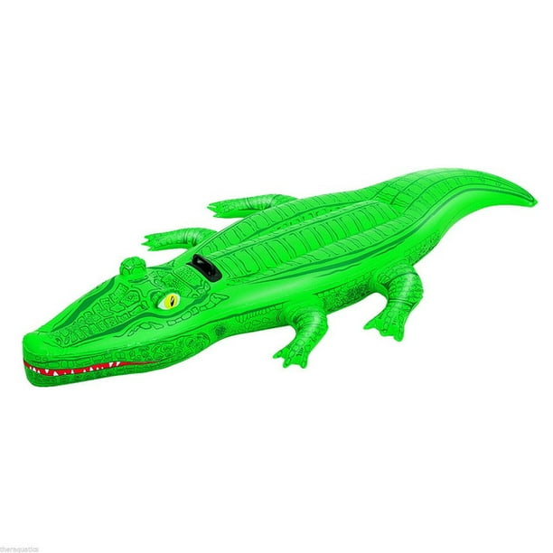 JUMBO CROCODILE RIDEON Pool Inflatable Party FLOAT Gator Florida Swim