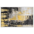 thumbnail image 2 of World Rug Gallery Modern Watercolor Abstract Design Area Rug - YELLOW 2'x3', 2 of 8