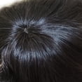 thumbnail image 7 of Men's Toupee Human Hair System Units Swiss Lace and NPU Around Men Hairpieces 30mm Wave Durable Male Hair Prosthesis (1B#Natural Black with Grey), 7 of 7