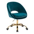 thumbnail image 2 of Savas Velvet Task Chair for Home Office in Teal, 2 of 8