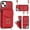 Red, variant on MYKOMI for iPhone 14 Case 6.1 inch, Minimalist Wallet Case with Ring Kickstand and Shoulder Strap, Shockproof Stylish Protective Cover for iPhone 14