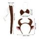 thumbnail image 4 of Conjunto de disfraz de animales, cuernos de toro de peluche, orejas de vaca, diadema, pajarita y cola para cosplay, accesorio de disfraces para Halloween, fiestas navideñas para niños, 4 of 7