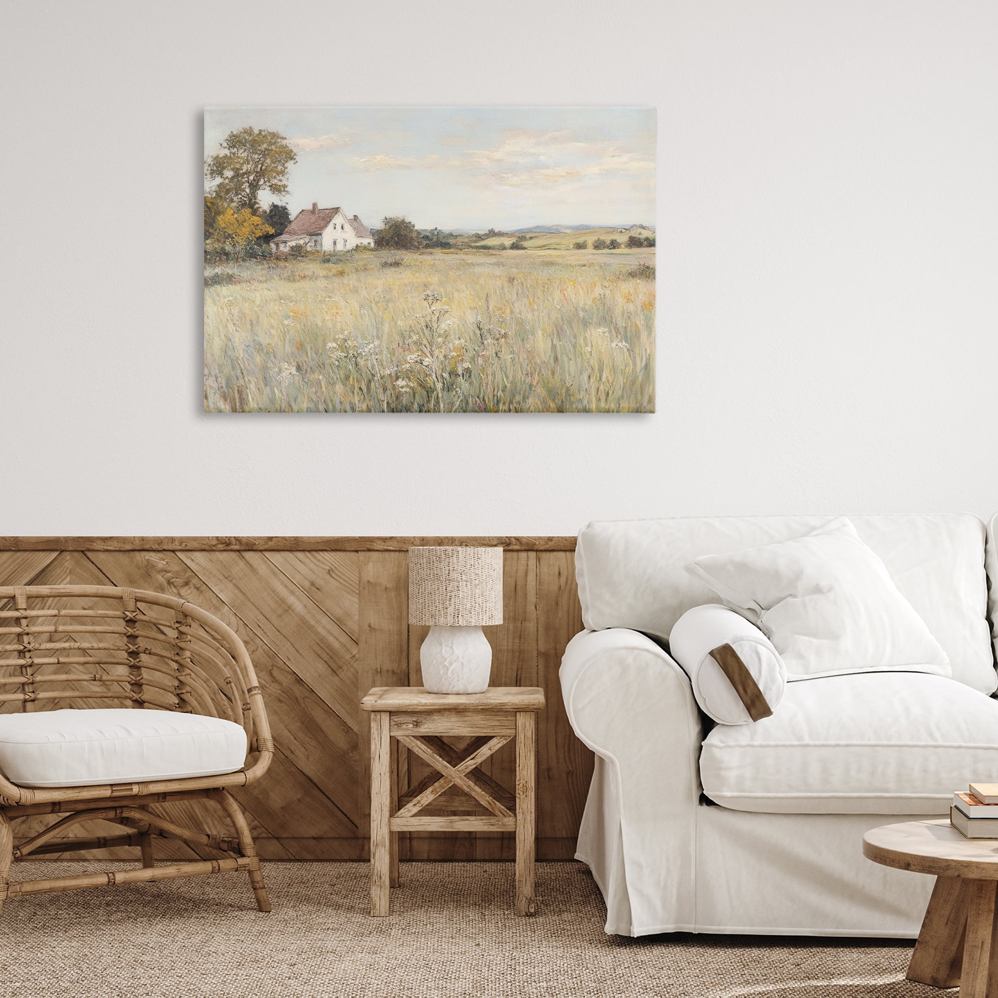 Stupell Industries Country Living in Golden Meadow Canvas Wall Art, design by Petal Prints Design