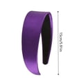 thumbnail image 2 of Diadema morada ancha y gruesa. Diademas moradas antideslizantes de moda. Diademas de satén bonitas para niñas, 2 of 2