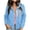 Light Blue, variant on Smsaxvxz Women's Lamb Wool Warm Jacket Fashion Solid Long Sleeve Full Zip Coats Fall Winter Tops with Pockets Light Blue M