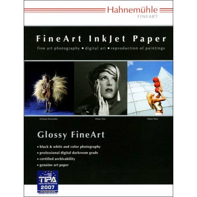 Hahnemuhle Pearl Photo Rag, 100 % Cotton Rag, Natural White Inkjet Paper, 320 g/mA, 13x19", 25 Sheets
