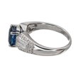 thumbnail image 5 of HeartsAndYou 2.3ct Natural Sapphire Diamond Solitaire with Accents Ring 14k SOLID White Gold, 5 of 9
