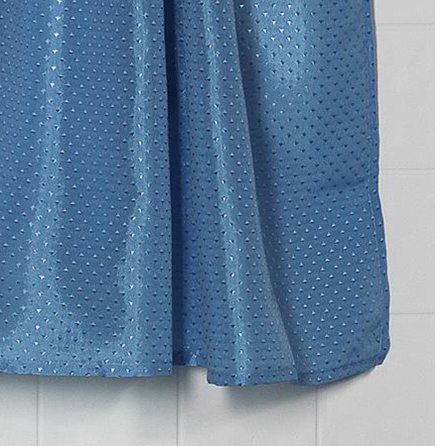"Lauren" Diamond-Piqued, 100% Polyester Window Curtain in Light Blue