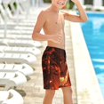 thumbnail image 6 of Cauagu Magma Fire Black Dragon Print Swim Trunks for Men,Youth Boys Swim Shorts Compression Liner Beach Shorts Boys' Swimming Shorts 7-20 Years Bathing Suit-Small, 6 of 7