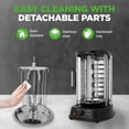 thumbnail image 5 of NutriChef Vertical Rotating Turkey & Shawarma Oven | Rotisserie, Shawarma, & Kebab Machine | Stain-Resistant, Energy-Efficient | Heat-Resistant Door | Includes Kebab Rack & 7 Skewers | Stainless Steel, 5 of 5