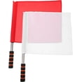 thumbnail image 1 of ZOUSSIQI 2pcs Volleyball Flags Line Judge Lightweight Red Referee Signal Flags for Volleyball Soccer Track and Field CA919-56033, 1 of 9
