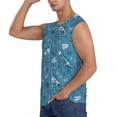 thumbnail image 3 of Goofa Dinosaur Skull Printed Men's Sleeveless T-Shirt - Athletic Gym Workout Tank Top for Men - Moisture-Wicking, UPF 30+ Quick-Dry Muscle Tee-3X-Large, 3 of 8