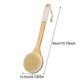 thumbnail image 3 of Bamboo Long Handle Bath Brush with Lanyard Non-Slip Ergonomic Grip Dry Body Scrubber Back Rubbing, 3 of 5