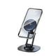 thumbnail image 1 of Soporte de Teléfono Plegable de 360° para Escritorio, Soporte de Teléfono de Aluminio Ajustable para 15 14 13 12 Series Negro, 1 of 8