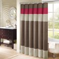 thumbnail image 1 of Madison Park MP70-221 Monroe Shower Curtain, 72 x 72", Red, 1 of 7