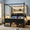 Black, variant on MARQUESSIA Canopy Bed Frame Full with LED Lights Barn Door Storage Headboard/footboard & Charging Station No Box Spring Needed Black
