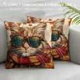 thumbnail image 3 of PHYHOO  Fall Pillow Covers  Pumpkin Maple Leaf Cat Decorative Outdoor Throw Pillow Case Autumn Thanksgiving Farmhouse Decoration for Home Couch White, 3 of 5