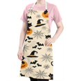 thumbnail image 5 of Halloween Black Cats and Pumpkins Apron-Garden Aprons for Women with Pockets-Cotton Linen Waterproof Kitchen Cooking Gardening Aprons Adjustable for Kitchen,Cooking,BBQ and Salon 32"x27", 5 of 7