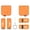 transparent orange, variant on Hard Shell Protective Case for Nothing Ear(3), Drop-Proof,Scratch-Proof, Protective Skin Cover With Carabiner for Nothing Ear 3