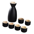 thumbnail image 4 of Juego de Sake de cerámica, Juego de Tazas de Sake de cerámica con 6 Tazas, Regalos, Bebida de Sake Creativa Tradicional para la Cocina, Fiesta del té Negro, 4 of 8