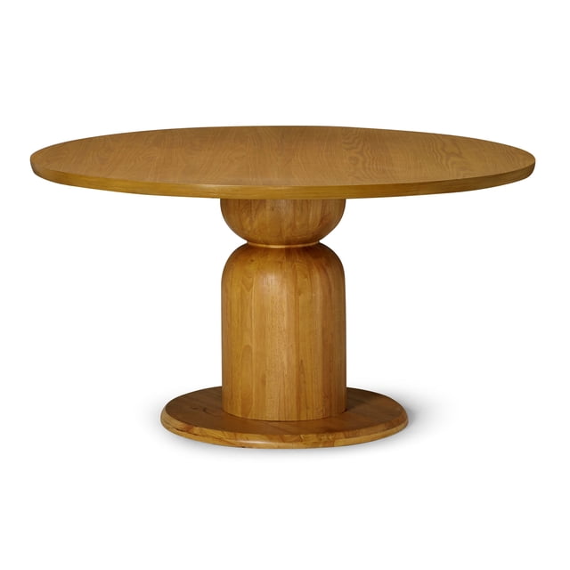 Maven Lane Mila Table à Manger Ronde Contemporaine en Bois Finition Naturelle Raffinée