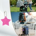 thumbnail image 5 of 12 Pcs Reflective Keychain, 2.2in Reflective High Visibility Safety Keychain Tags Pentagram Pendants Bright Zipper Pulls Waterproof for Backpack Running Cycling, Pink, 5 of 6