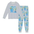 thumbnail image 4 of Kids Outfits Set 6 7 Six Seven Letter Outfits Set Comfortable Girls 67 Doodle Print Long Sleeve Homewear Soft Two Piece Sleepwear Light Gray 3-4 Years, 4 of 8