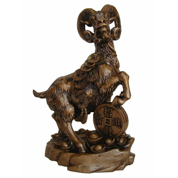 Golden Sheep Statue, Sheep Figurine, Sheep Sculpture