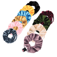thumbnail image 1 of Velvet Scrunchie con bolsillo con cremallera Elastic Hair Tie Accesorios para el cabello de moda, 1 of 8