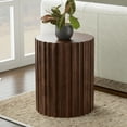 thumbnail image 6 of Rolf 16 inch Wide Solid Mango Boho Contemporary End Table in Walnut Brown, Assembled, 6 of 9