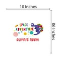 thumbnail image 3 of KIDS ROOM - Personalized Name Space Dinosaur Décor Sticker Multicolored Space Adventure Lettering Art Planets Moon & Stars Design Vinyl Kids Bedroom Wall Decal 10" x 6", 3 of 3