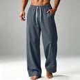 thumbnail image 6 of Domuza Mens Baggy Wide Leg Sweatpants, Elastic Drawstring Waist with Pockets, Casual Lounge Joggers for Everyday, 6 of 6