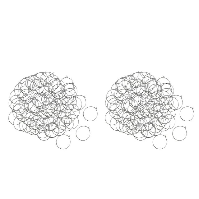 200 Piezas Pendientes de Aro Anillos de Aros para Joyería de Bricolaje Festival de Plata Yuyangstore Pendientes de aro grandes