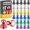 Colorful, variant on PETGLE Refrigerator Magnets, Small Black Whiteboard Magnet, Super Strong and Cool Fridge Magnet, Dry Erase Board Magnets for Kitchen, School, Bulletin Board, Map, Arts, Crafts, Photos, Pack of 28