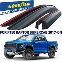 Goodyear Shatterproof Window Deflectors for Ford F150 Raptor 2017-2026 SuperCab, Tape-on Rain Guards, Window Visors,Vent Deflector Visor, Car Accessories,4 pcs. - GY008521