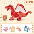 thumbnail image 6 of Tezituor 7Pcs Dragon Stuffed Animal 21.6'' Giant Dragon Plush with 4 Babies and 2 Eggs Plush Toy, 6 of 9